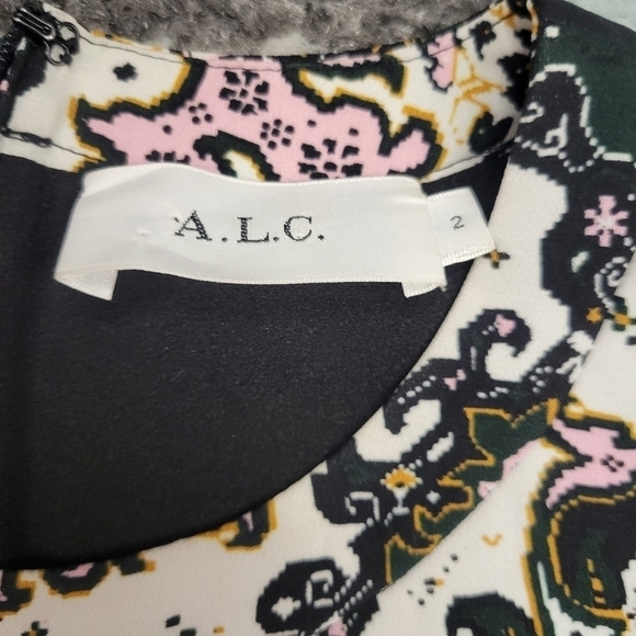 A.L.C. Tordi Floral Silk Mini Dress Size 2 - Picture 4 of 11